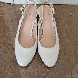 Jcrew block heel, adjustable ankle strap